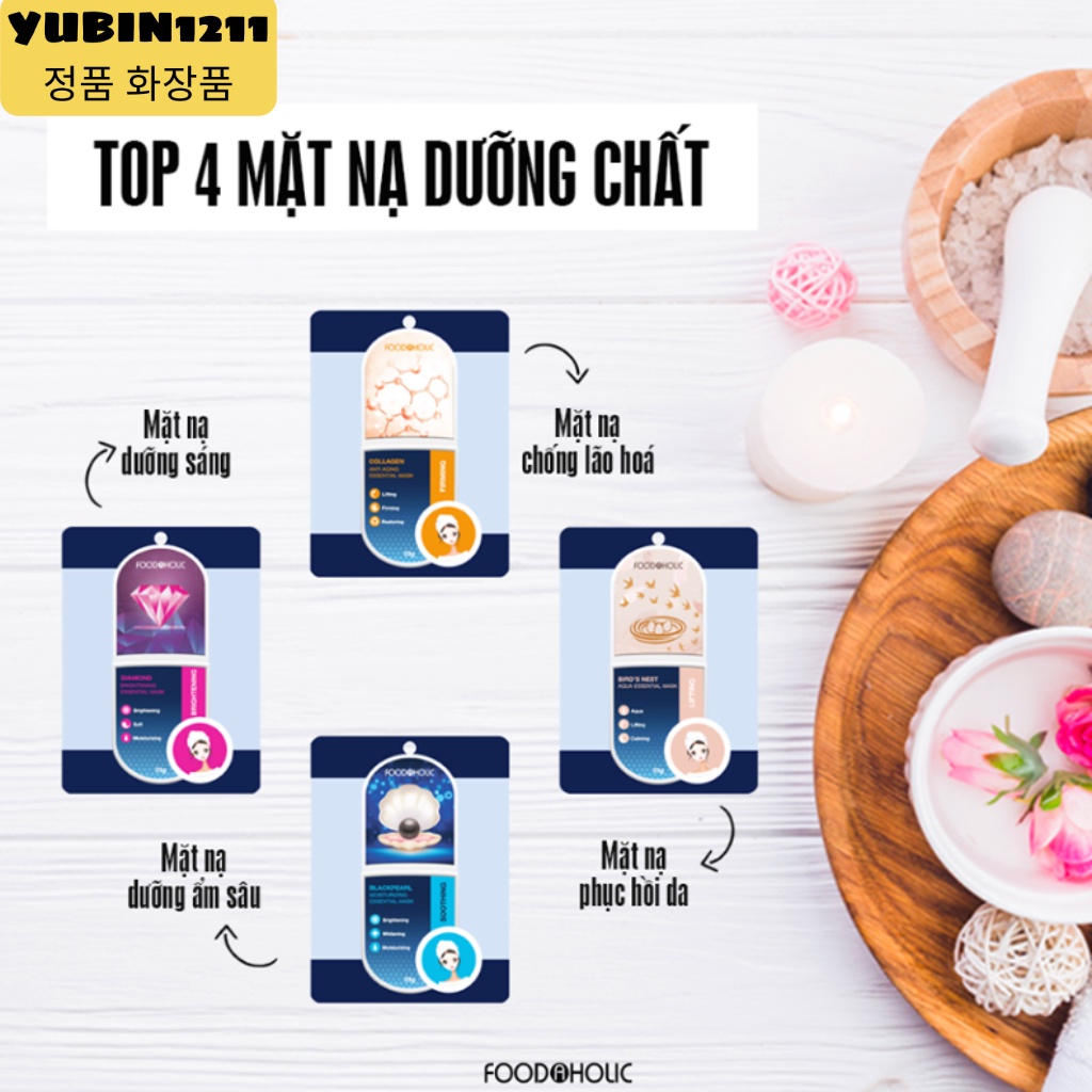 Mặt Nạ Giấy Chăm Sóc Da Toàn Diện Foodaholic Essential Mask 23g