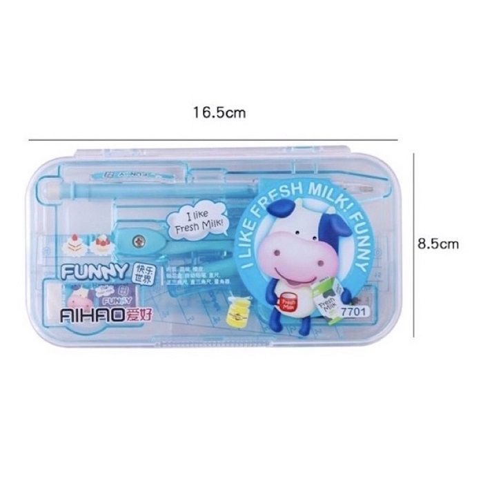 Compass Aihao 7701 / Compa chì kim hình ảnh cute ngộ nghĩnh / Bộ compa 8 sản phẩm