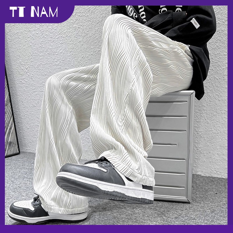 Quần thun đen ống rộng ống suông baggy nam nữ PHong cách unisex - vải co giãn tốt quần ulzzang