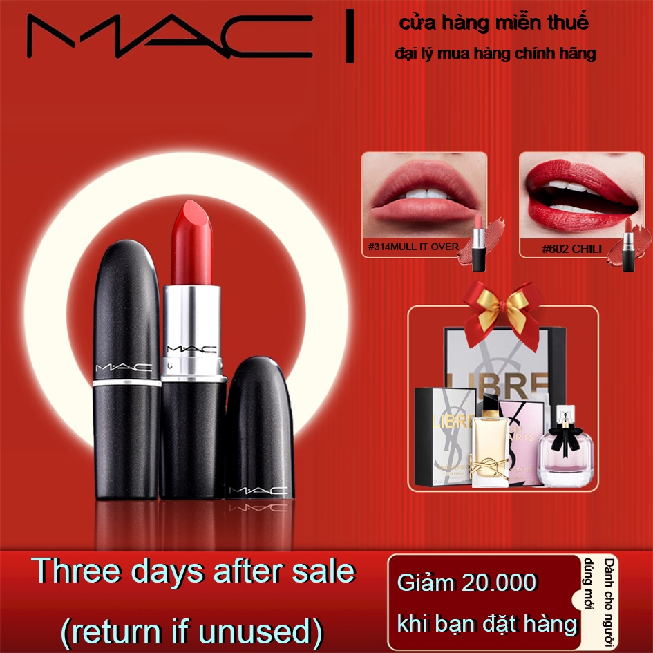 Son môi MAC Powder Kiss Lipstick Son Môi Marrakesh  602/314 Lâu Trôi  Phiên Bản Du Lịch 1.5G