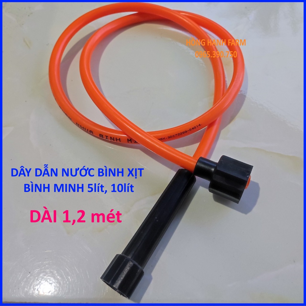 Dây dẫn nước - 1,2 mét, sử dụng cho bình Xịt Bình Minh 5 lít, 10 lít