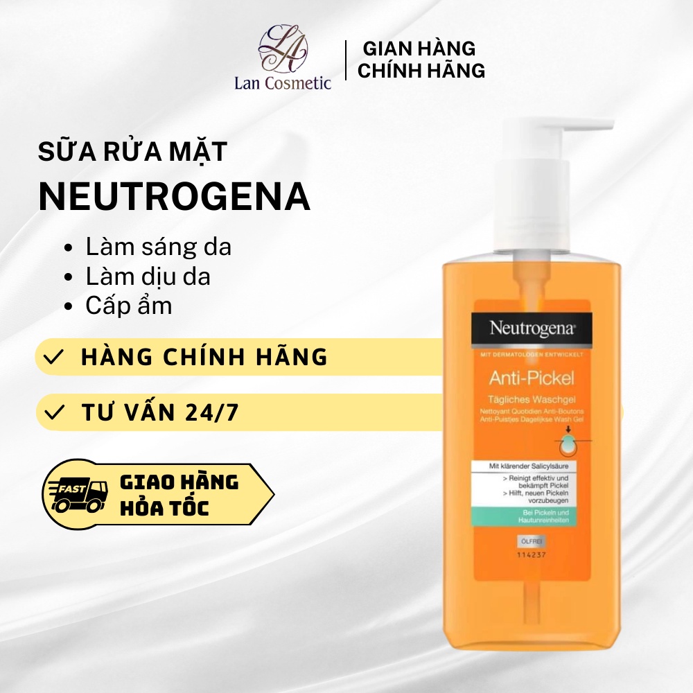 Sữa Rửa Mặt Dạng Gel, Làm Sạch Sâu Và Ngăn Ngừa Mụn Neutrogena Anti-Pickel Wash Gel 200ml