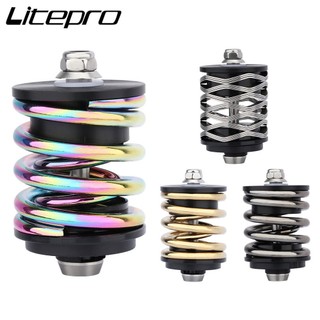 Lp litepro giảm xóc sau xe đạp gấp gọn siêu nhẹ giảm xóc sau trục bằng thép/giảm xóc trục titan thích hợp cho brompton 3sixty bmx phụ kiện sửa đổi xe đạp