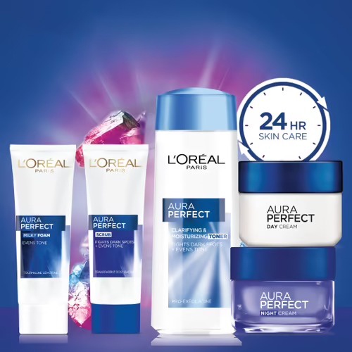 Sữa Rửa Mặt Làm Sáng Mịn Săn Chắc, Ngăn Lão Hóa L'oreal Aura Perfect Milky Foam 100ml