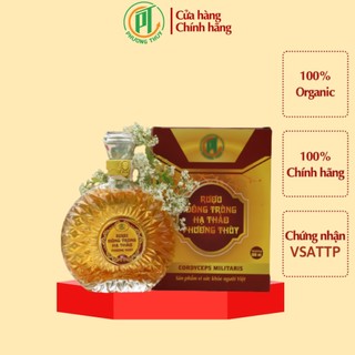 Rượu Đông Trùng Hạ Thảo 500ml Chai Tròn Hàm Lượng Cồn 40% - Chính Hãng Thế Giới Đông Trùng Hạ Thảo
