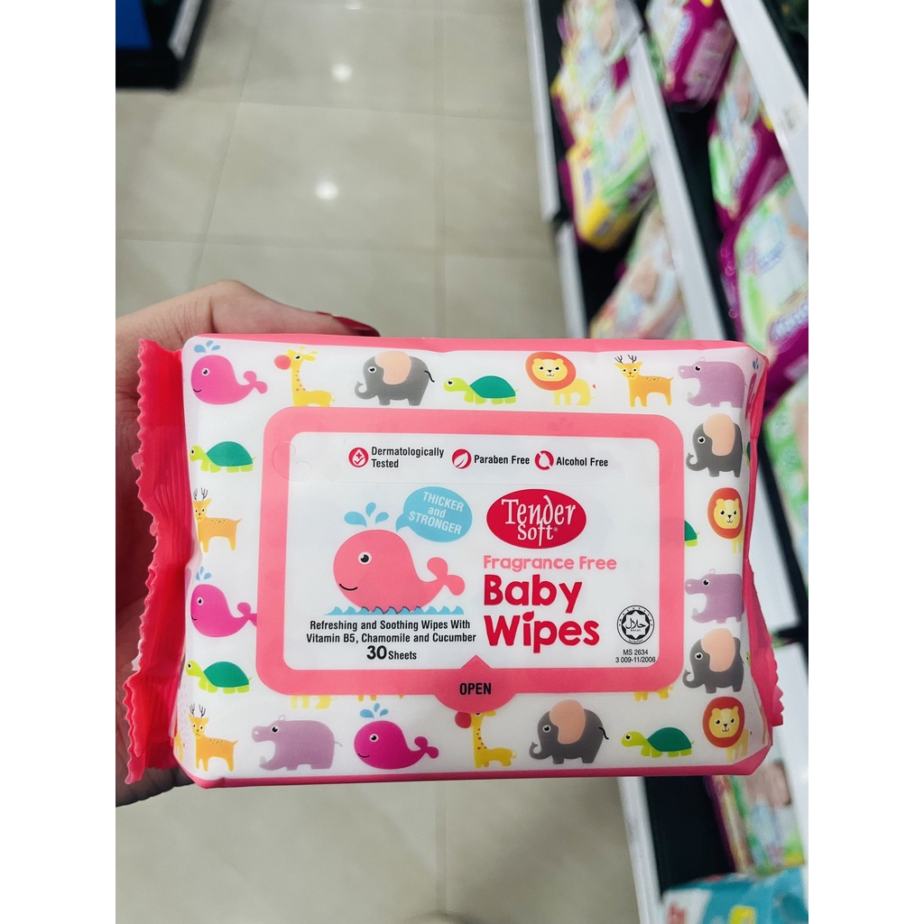 KHĂN ƯỚT TENDER SOFT BABY WIPES 30 SHEETS