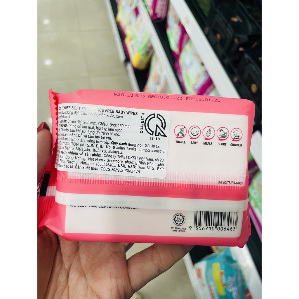 KHĂN ƯỚT TENDER SOFT BABY WIPES 30 SHEETS