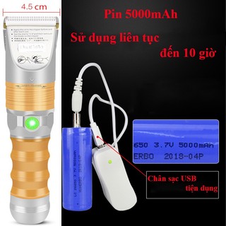 Tông Đơ Cắt Tóc Pin Trâu B60 Có Turbo Tăng 20% Tốc Độ Động Cơ