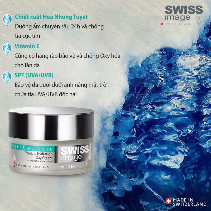 Kem dưỡng ẩm chống nắng ban ngày cho mọi loại da Swiss Image Absolute Hydration Day Cream 50ml