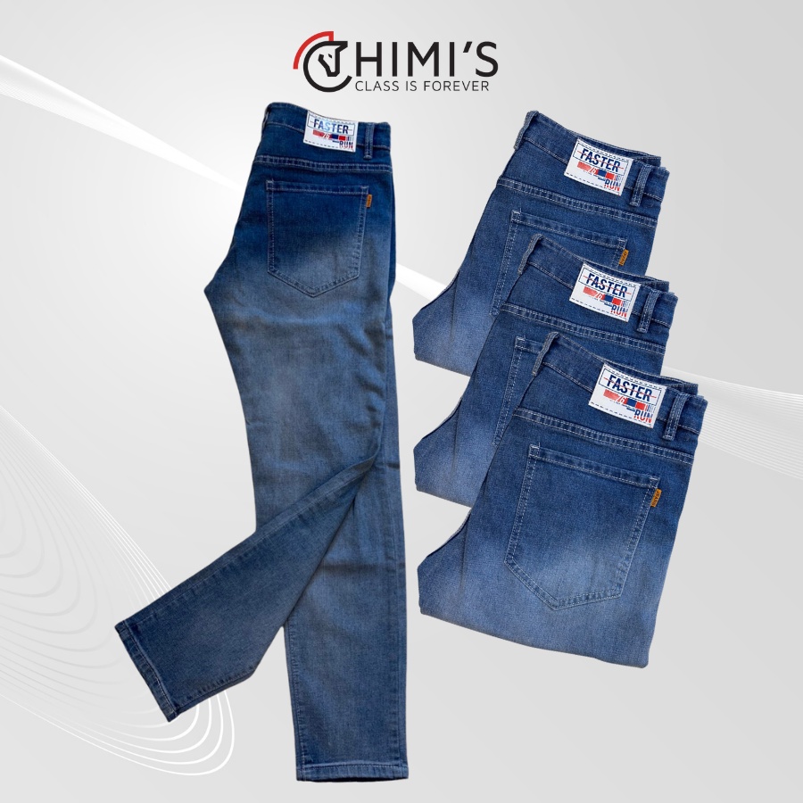 Quần jean nam rách gối sước ống CHIMI_M55 quần bò dáng Slim Fit màu Xanh bạc vải Cotton co giãn thoáng mát dễ vận động