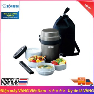 Cà Mèn Thái Hộp cơm giữ nhiệt ZOJIRUSHI SL-JAF14 dung tích 1.23L 4 ngăn đựng