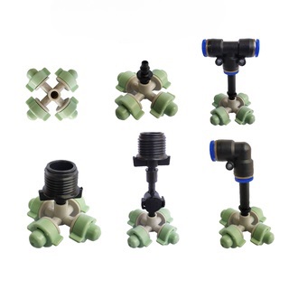 Béc phun sương 4 hướng Coolnet nhiều tùy chọn kết nối, béc phun sương tưới lan, tưới rau, cây cảnh , làm mát