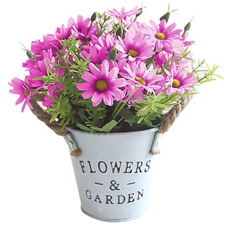 Lọ hoa cúc họa mi giả 18cm để bàn trang trí nhà cửa phong cách vintage Flowermini CM-01