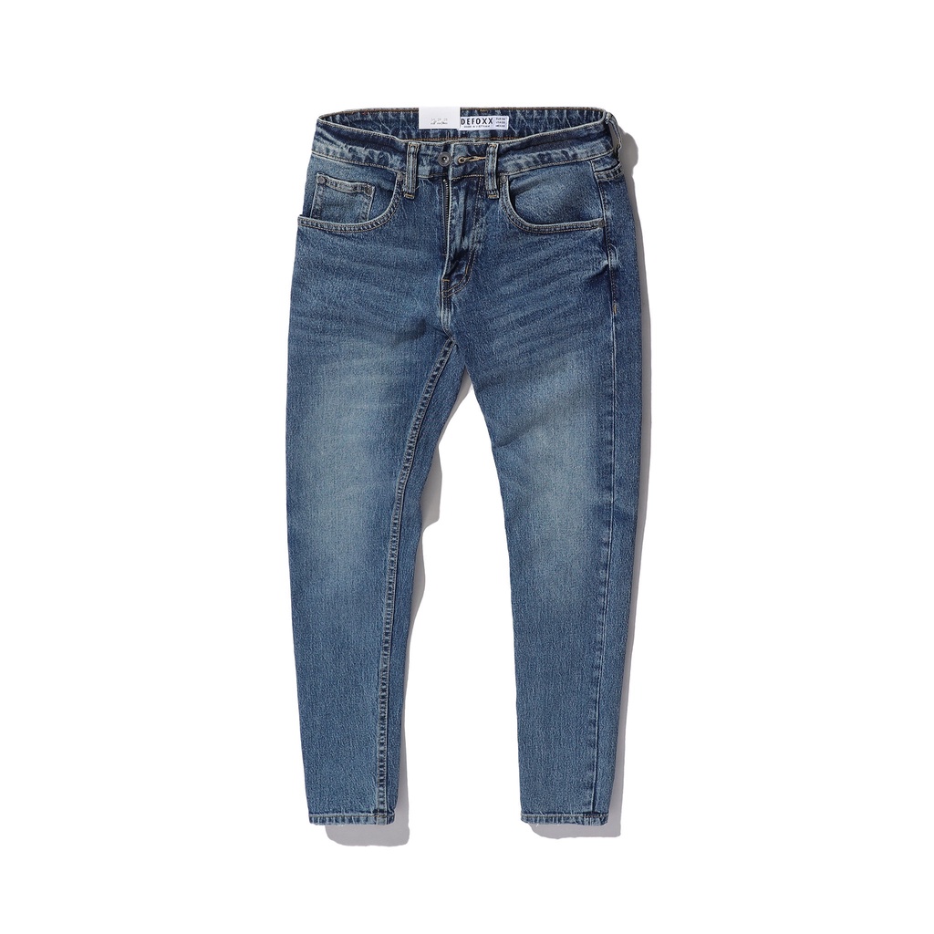 Quần jean nam, quần bò nam cao cấp slimfit DEFOXX xanh wash 230336