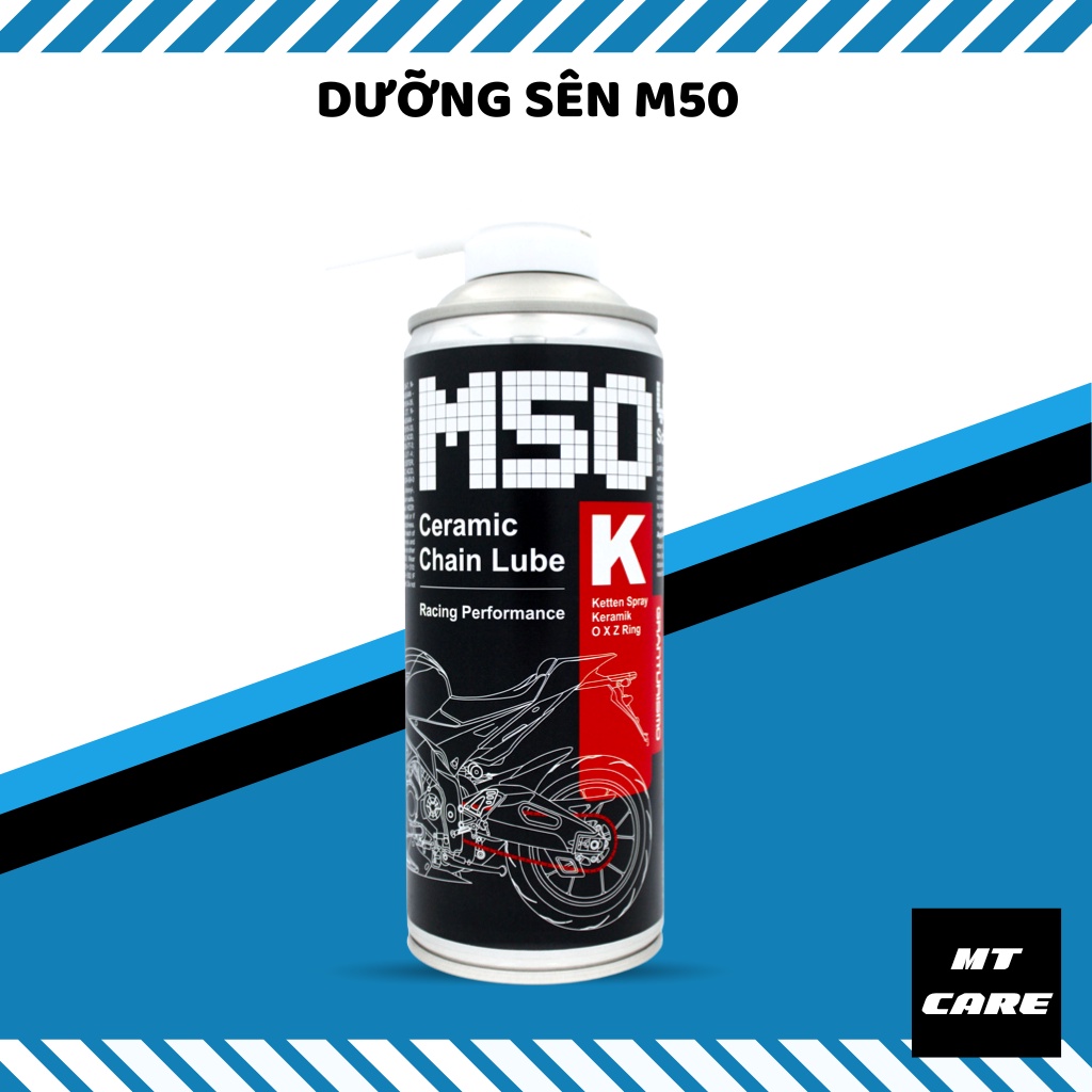 Dưỡng Sên - Bôi Trơn Xích Voltronic M50 - IX50 Adhesive Lube - Chain Lube Spray O X Z Ring 400ML - Made in Germany