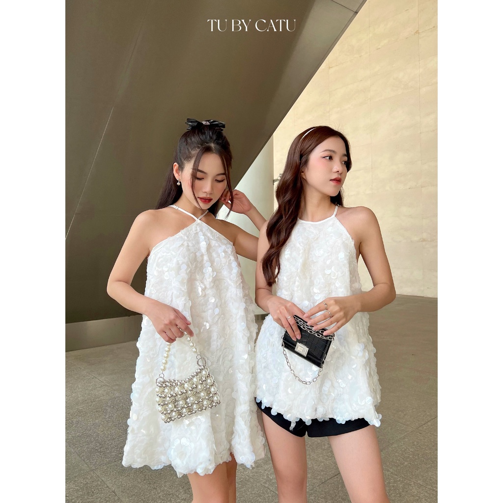 TUBYCATU | Áo yếm kim sa đen/ trắng