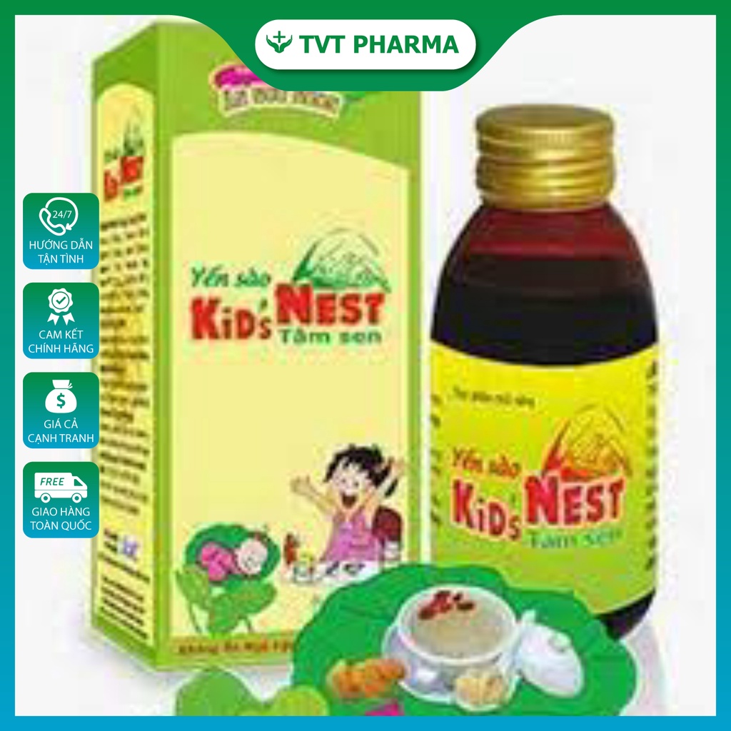 Siro yến sào Kid's Nest tâm sen dành cho bé trên 2 tuổi, hỗ trợ giấc ngủ ngon