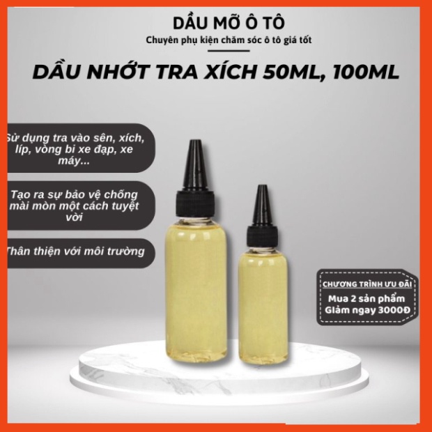 Dầu Nhớt Tra Xích 🔥 Freeship 🔥Dầu Tra Xích Xe Đạp, Xe Máy, Sên, Vòng Bi Xe Đạp Chống Ma Sát 50ml, 100ml Giá Rẻ - DMOTV
