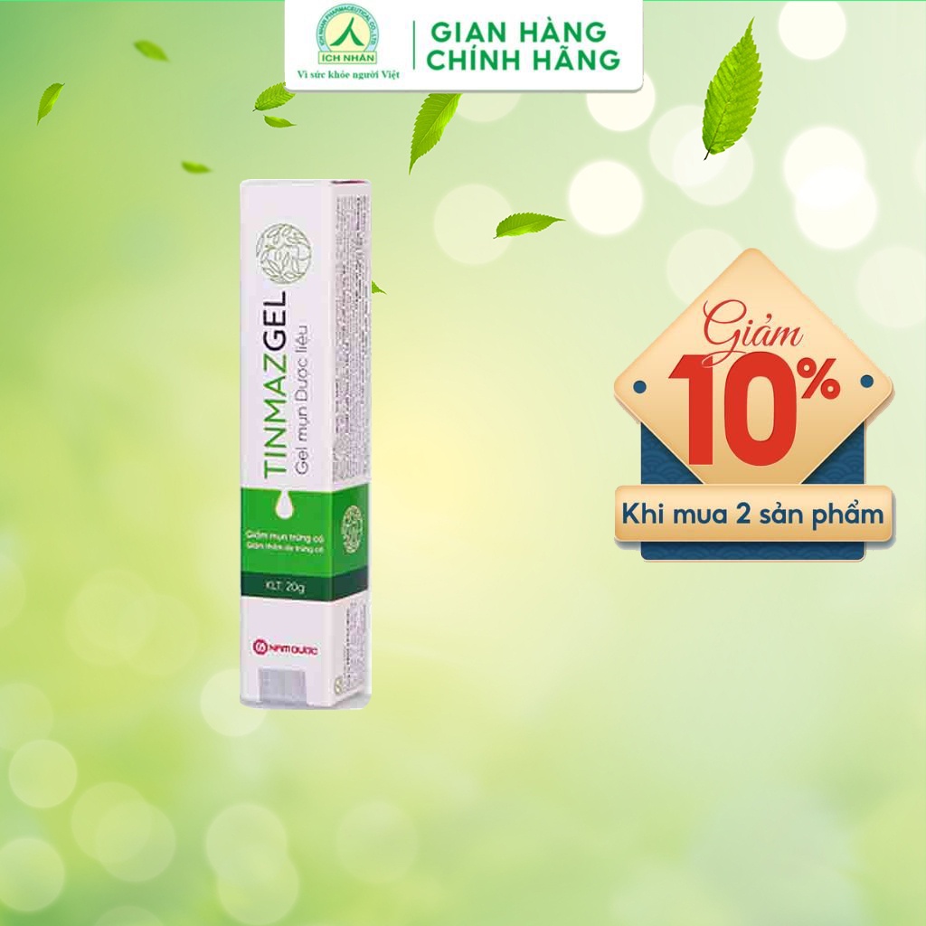 Chấm Mụn Trứng Cá Tinmazgel Hỗ Trợ Giảm Thâm, Nám - Thành Phần Dược Liệu Tuýp 20g TGM