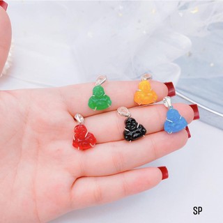 Mặt di lặc ngọc bội bọc bạc