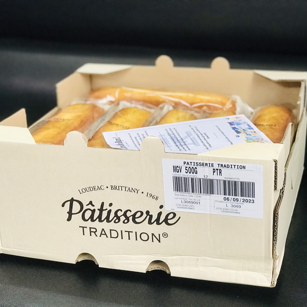 Bánh Bông Lan Bơ Pâtisserie Tradition Pháp 500g, Bánh Bà Đầm Pháp To 500g