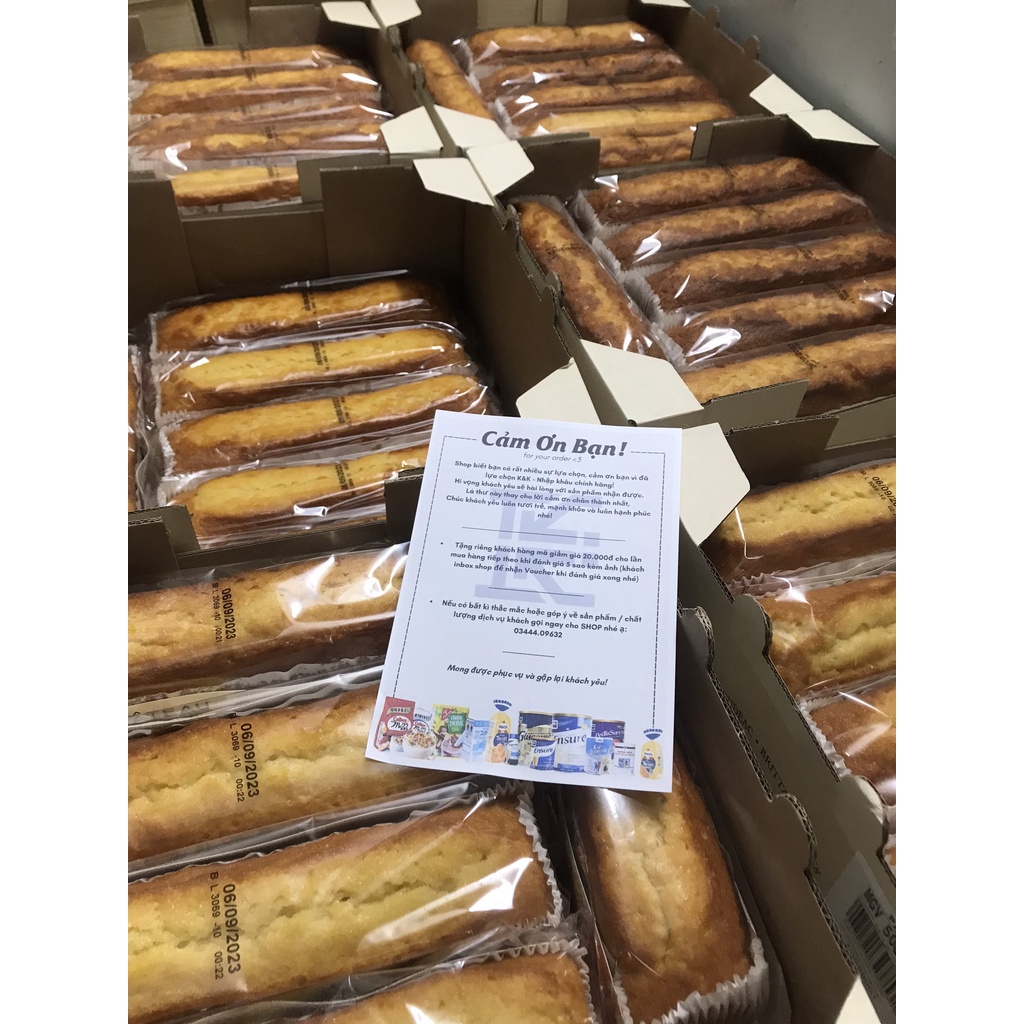 Bánh Bông Lan Bơ Pâtisserie Tradition Pháp 500g, Bánh Bà Đầm Pháp To 500g