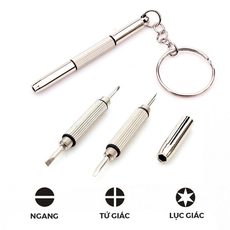 Móc vít chìa khóa sửa gọng kính Trang nâu