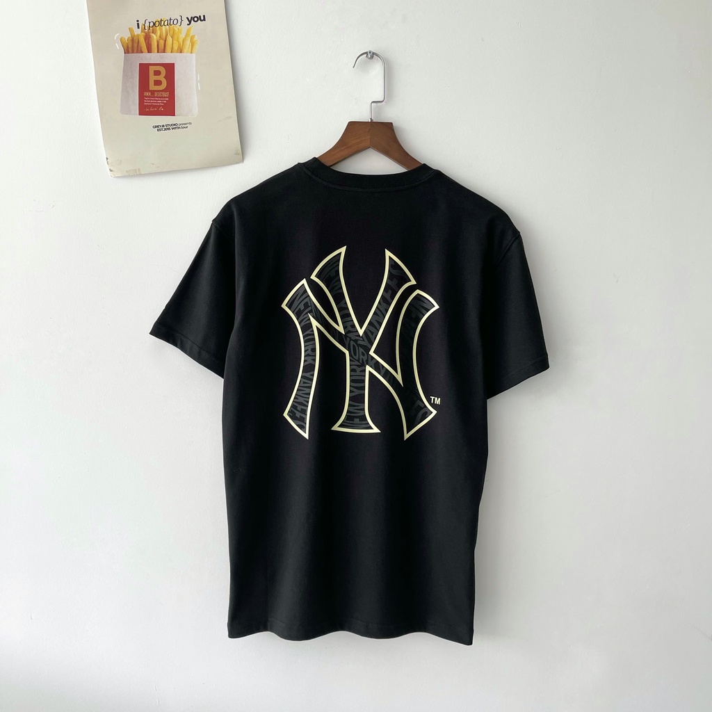 Áo Thun Tay Lỡ New Era In Logo GREYB Unisex Màu Đen Phong Cách Hàn Quốc