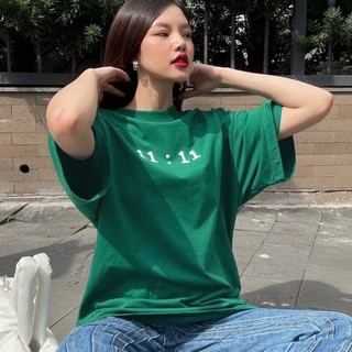Áo thun tay lỡ form rộng - phông nam nữ cotton oversize - T shirt 11:11
