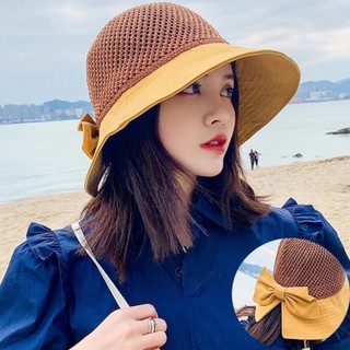 Mũ vành lưới thắt nơ thời trang