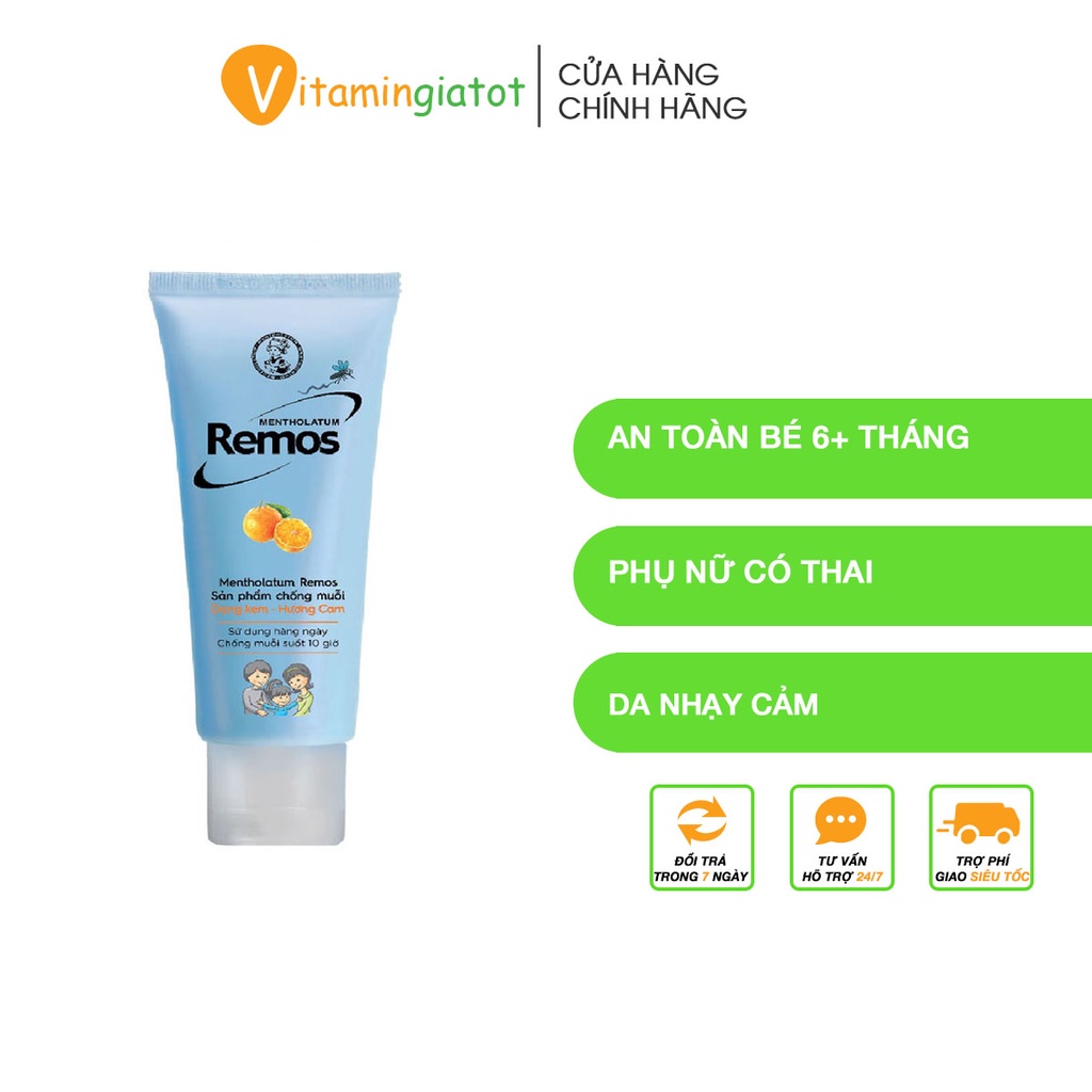 Kem Chống Muỗi Đủ Loại Cho Bé & Người Lớn Xịt Muỗi Remos Mentholatum 70g
