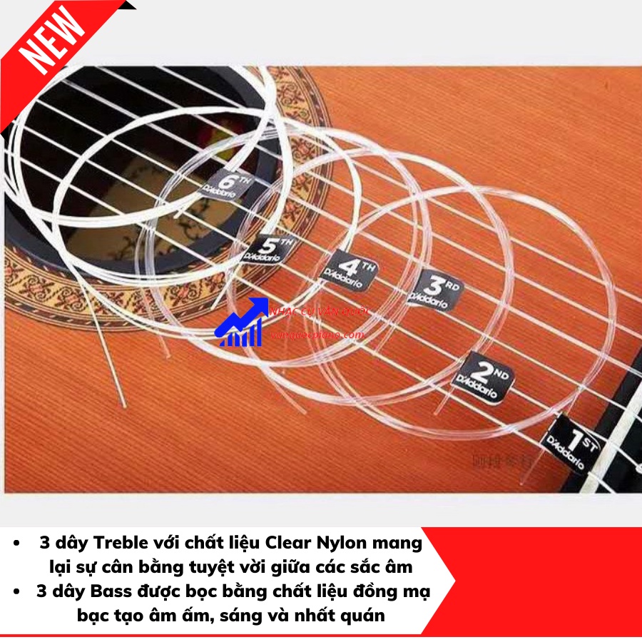 Dây Đàn Guitar D'addario EJ46 EJ49 EJ27N Dành Cho Dòng Đàn Guitar Classic