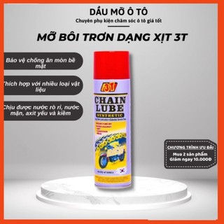 Mỡ bôi trơn dạng xịt 3t chain lube🔥 freeship 🔥 mỡ bò bôi trơn chịu nhiệt chống mài mòn có vòi xịt tiện lợi - dmotvn