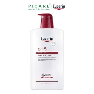 [Mã COSBAUH3 giảm 8% đơn 300K] Sữa tắm & rửa mặt dịu nhẹ dành cho da nhạy cảm Eucerin Washlotion pH.5 1000ml