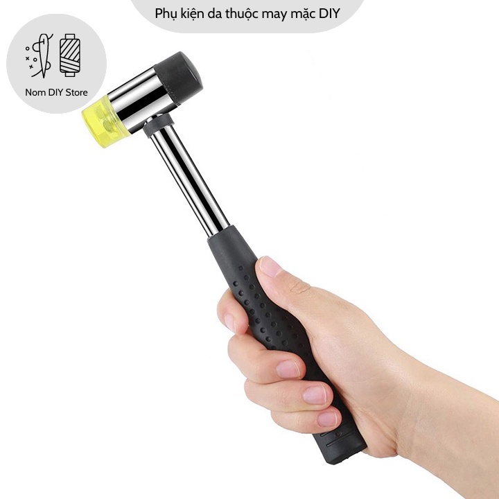 Búa 2 Đầu Cao Su Đục Da Đập Chỉ Dụng Cụ Chế Tác Làm Da Thủ Công Handmade DIY