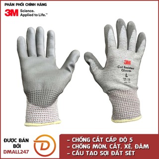 Găng tay chống cắt cấp độ 5 3m gtcc - size l,xl màu xám trắng