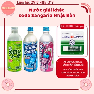 Nước giải khát soda Sangaria 3 vị 500ml Nhật Bản