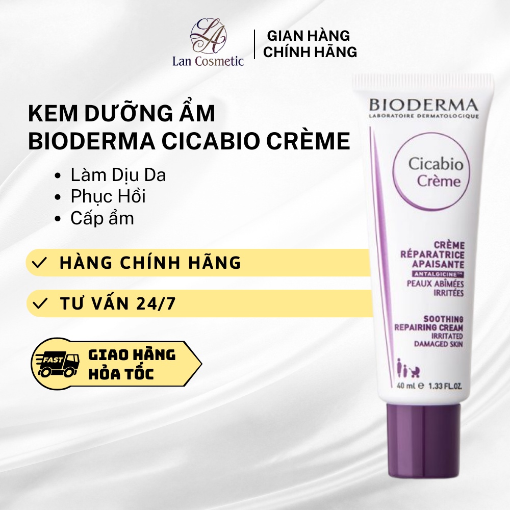 Kem dưỡng phục hồi da tổn thương Bioderma Cicabio Crème 40ml