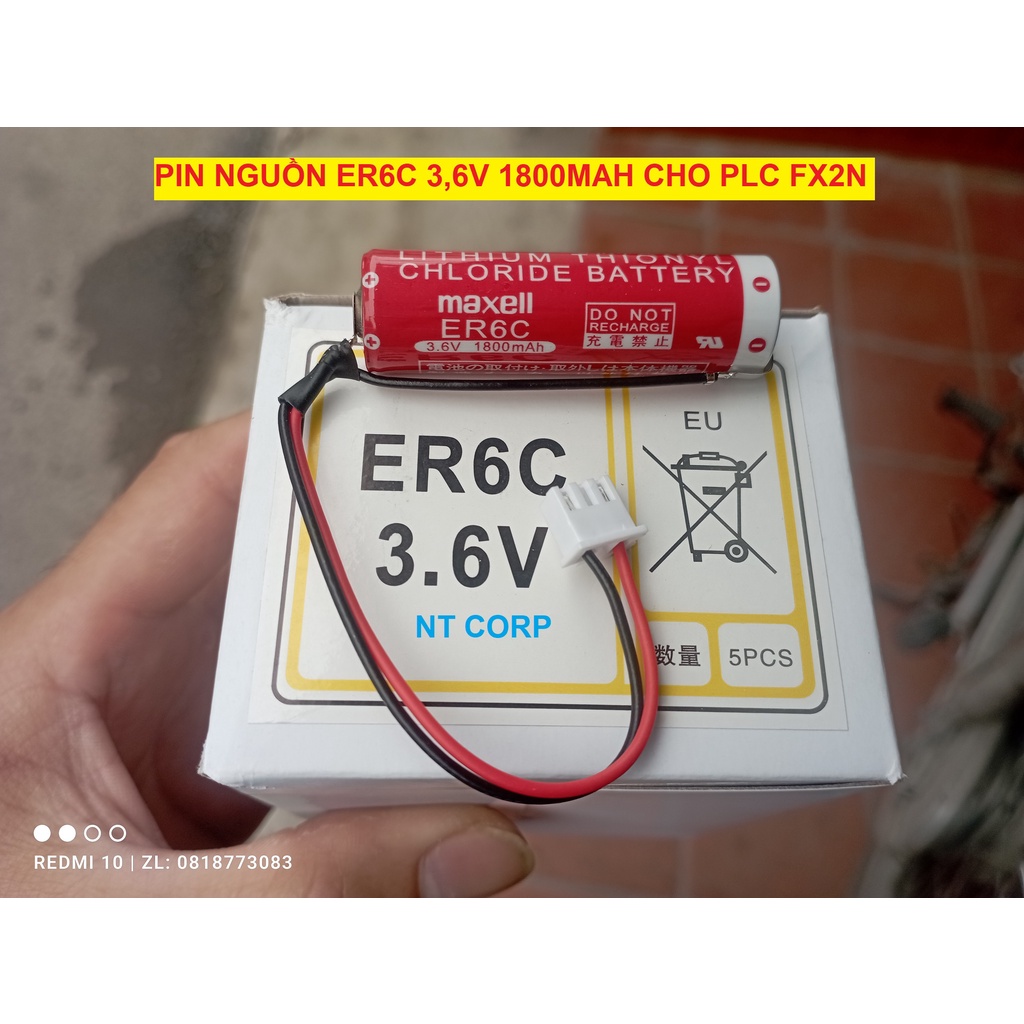 Pin ER6C 3,6V F2-40BL 1800mAh và 2000mAh cho PLC Mitsubishi FX2N