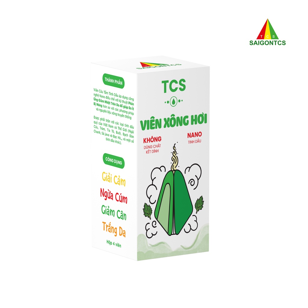 HỘP XÔNG HƠI TẨM TINH DẦU TCS - Từ thảo dược giúp xông giải cảm, đẹp da, tăng sức đề kháng