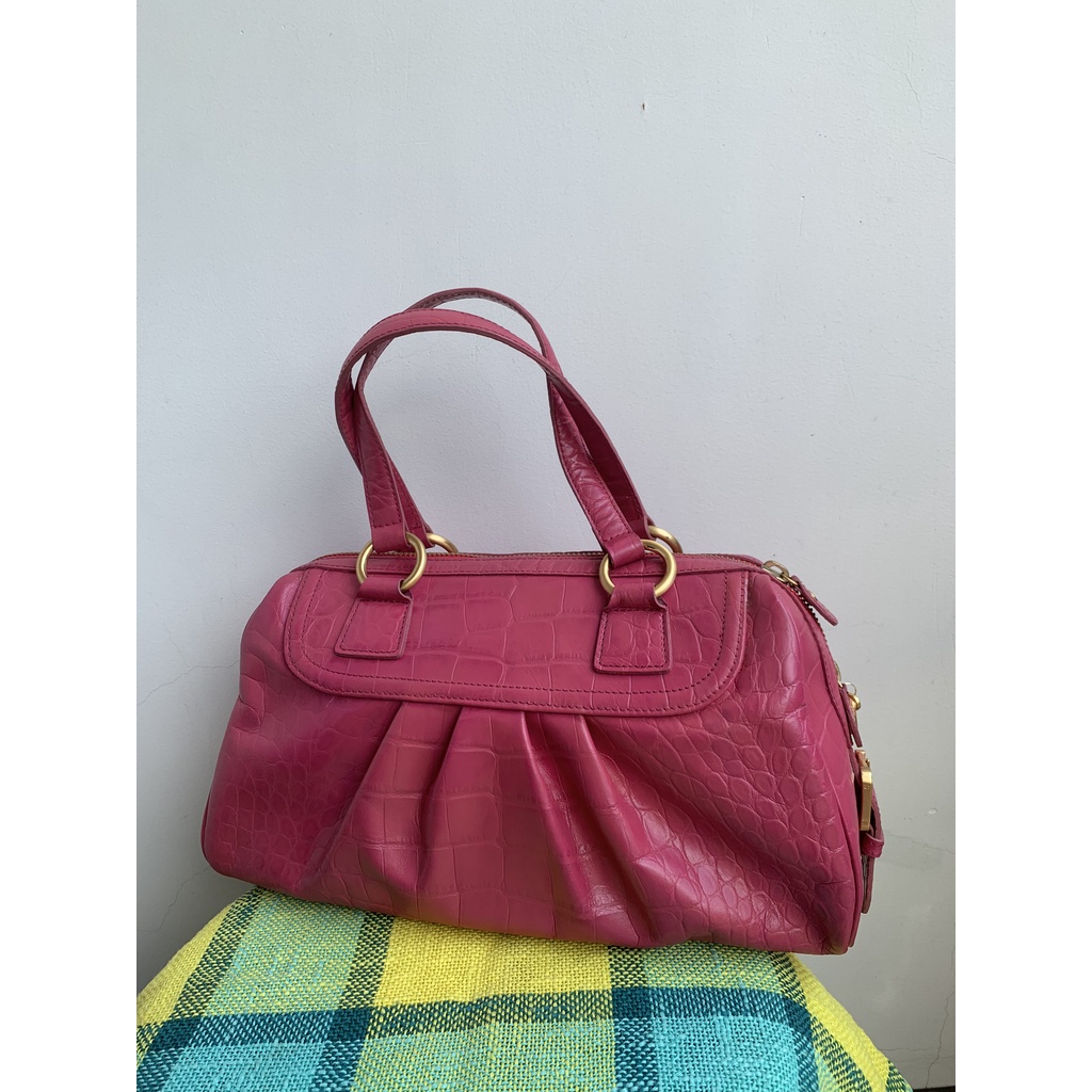 Túi xách da thật hồng sen Samatha Thavasa