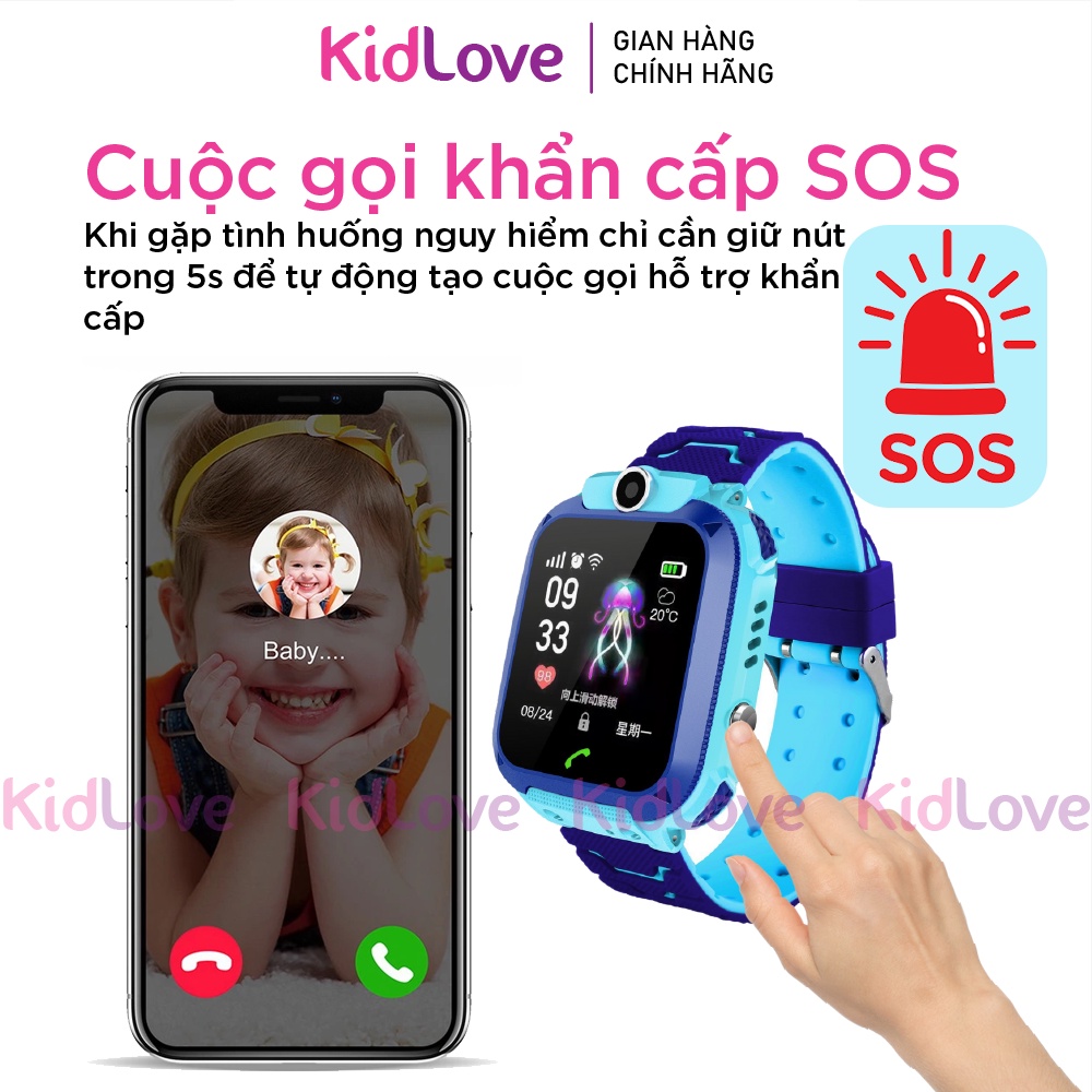 Đồng hồ thông minh, đồng hồ định vị trẻ em KIDLOVE Q12 2023 nghe gọi hai chiều, định vị chính xác, chống nước, camera | BigBuy360 - bigbuy360.vn