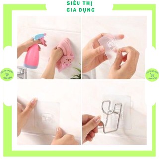Móc treo thau chậu nhà tắm, dụng cụ phòng bếp dán tường bằng inox không cần khoan đục