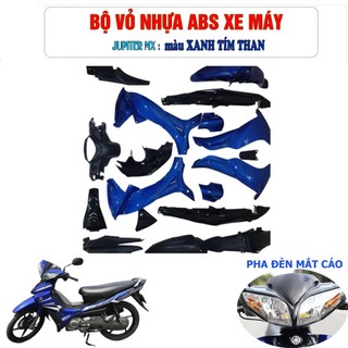 Bộ dàn áo xe Jupiter MX Loại pha Mắt Cáo nhựa ABS nguyên sinh cao cấp màu XANH DƯƠNG TÍM -SPG-667
