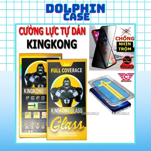 Kính cường lực iphone tự dán KINGKONG GLASS chống nhìn trộm cho ip 7P/8P/X/Xsmax/11/11promax/...13promax