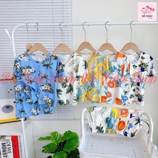 Đồ Bộ Quần Áo Đi Biển Cho Bé Trai Bé Gái 8-25kg Minky Mom  Set Đồng Phục Đi Biển Cho Bé Trai Gái Chất Thun Lạnh