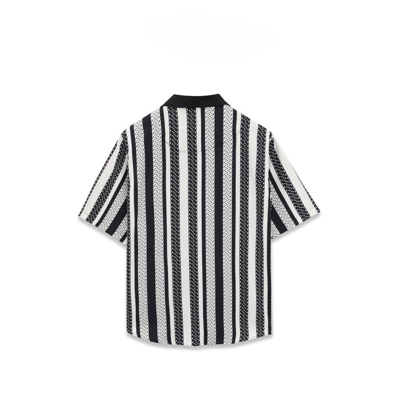 Áo sơmi cộc tay Hataa Store Black /White Bowling Short Sleeve Shirt
