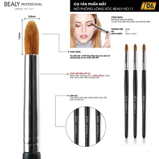 Bộ Cọ Tán Phấn Mắt Mô Phỏng Lông Sóc BEALY 6C