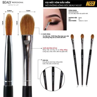 Bộ Cọ Tán Phấn Mắt Mô Phỏng Lông Sóc BEALY 6C