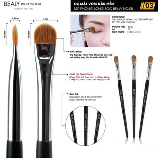 Bộ Cọ Tán Phấn Mắt Mô Phỏng Lông Sóc BEALY 6C
